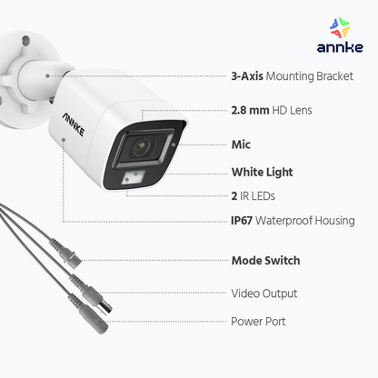 ANNKE 5MP Model: CR1CV Audio CCTV Security Camera Outdoor Color Night Vision IP67