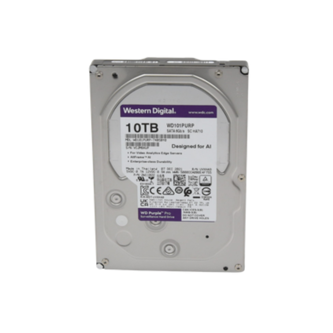 WD HDD 10TB / 7200RPM / Optimized for Video Surveillance - Model: WD101PURP
