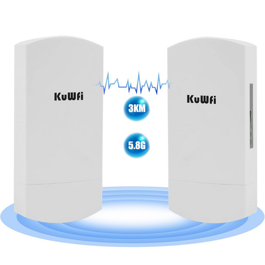 KuWFi CPE400 – 5.8 GHz Outdoor Wireless Bridge – 300 Mbps, Up to 3 km