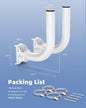 2-Pack Adjustable J-Pole Mounting Brackets for Starlink & Outdoor Antennas – Weather Resistant