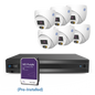 Kit  IP 8 Canales 8MP EPCOM – 6 Cámaras Turret Doble Luz 4MP + HDD WD Purple 2TB XK84DL-GEN3