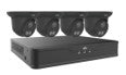 Kit de Videovigilancia 4MP PoE en Color Negro con 4 Cámaras Turret + NVR 1TB