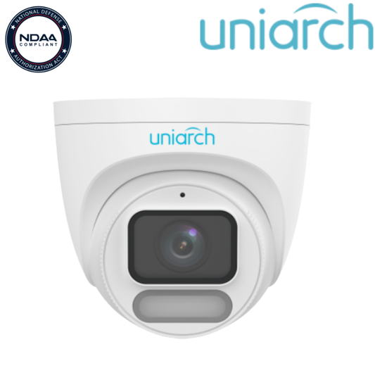 IPC-T244-ADF28K-WP Uniarch 4MP ColorHunter Wise-ISP Fixed Warm Light Turret Network Camera NDAA compliant