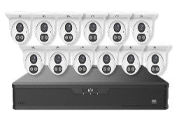 Uniview 16-Channel Surveillance Kit with 12 Dual Light Cameras and 4TB PoE NVR